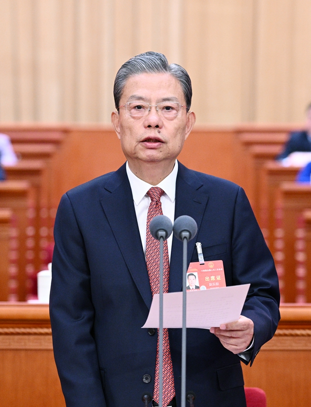 3月11日，第十四届全国人民代表大会第二次会议在北京人民大会堂举行闭幕会。大会主席团常务主席、执行主席赵乐际主持闭幕会并讲话。